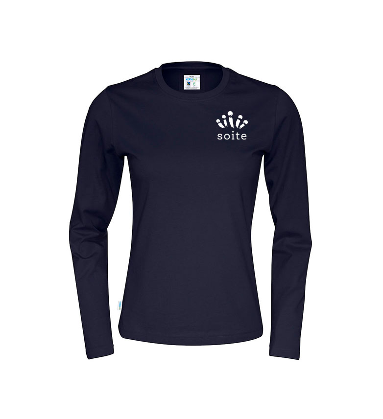 Soite_Cottover_pitkahihainen_t-paita_naiset_tsininen