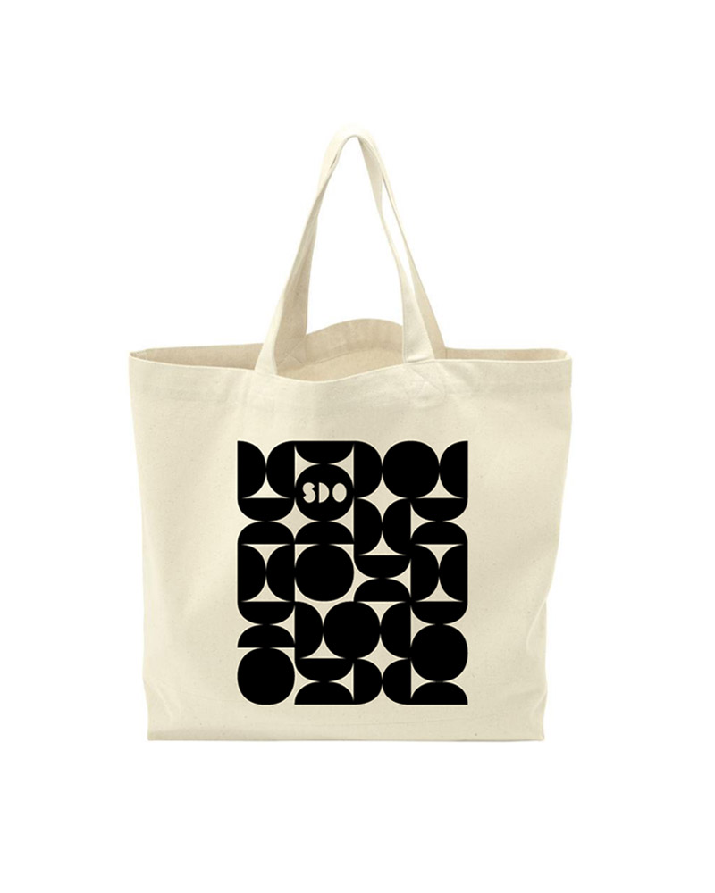 TOTE BAG HEAVY LARGE-valkoinen-musta